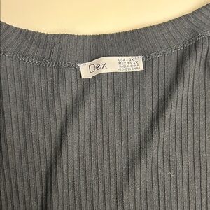 Dex Black Ribbed Cardigan 3X